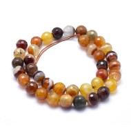 Natural faceted Agate Goldenrod Bracelet 8mm