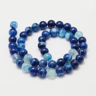 Natural Banded Agate Dyed Dodger Blue Bracelet