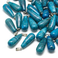 Dyed Natural Blue Agate Pendants