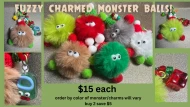 Fuzzy Christmas Monster Balls