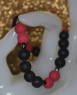 Black & Red Lava Braclet