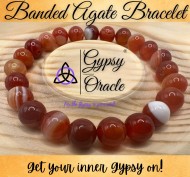 Orange Banded Agate Bracelet