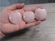 Rose Quartz Large Flat Heart Bead