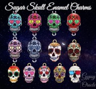 Sugar Skull Enamel Charms
