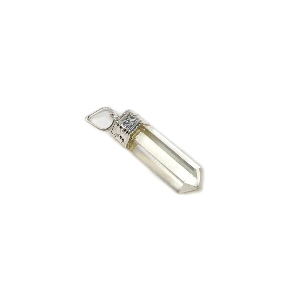 Single point Pencil Pendant Clear Quartz